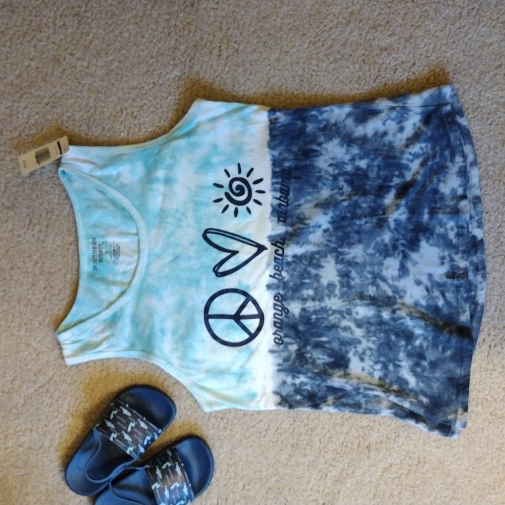Boys Southern Spirit tie dye tank